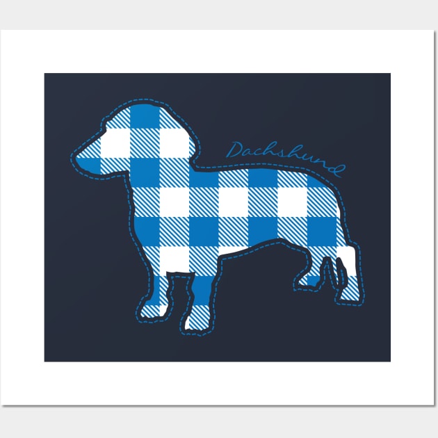 Plaid Dachshund Wall Art by PiDesignzDelta